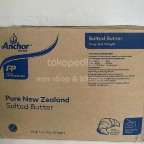 

Anchor Salted Butter 1 kg (Repack). KHUSUS DENGAN GRAB/GOJEK