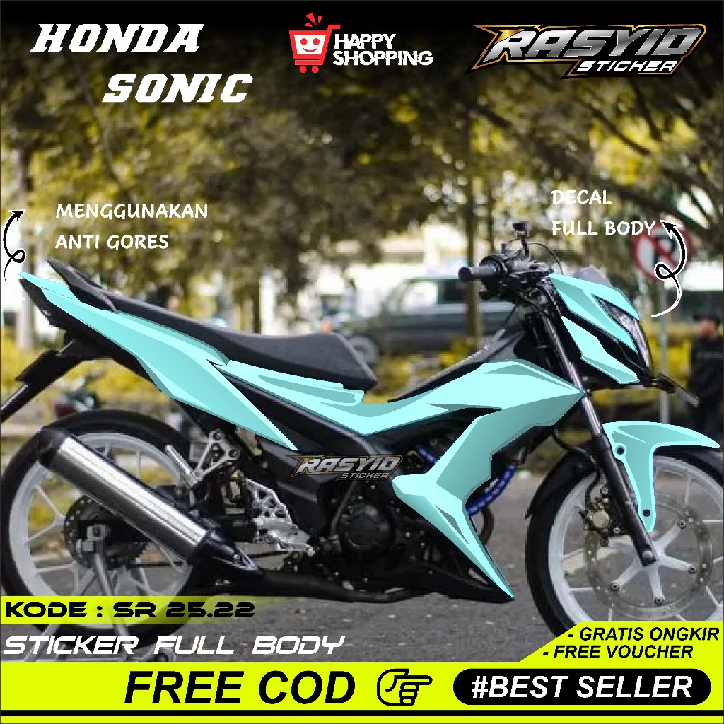 COD Decal Sticker Full Body Motor Honda Sonic 150 r Sticker Full Body Honda Sonic 150 r Road Race Po