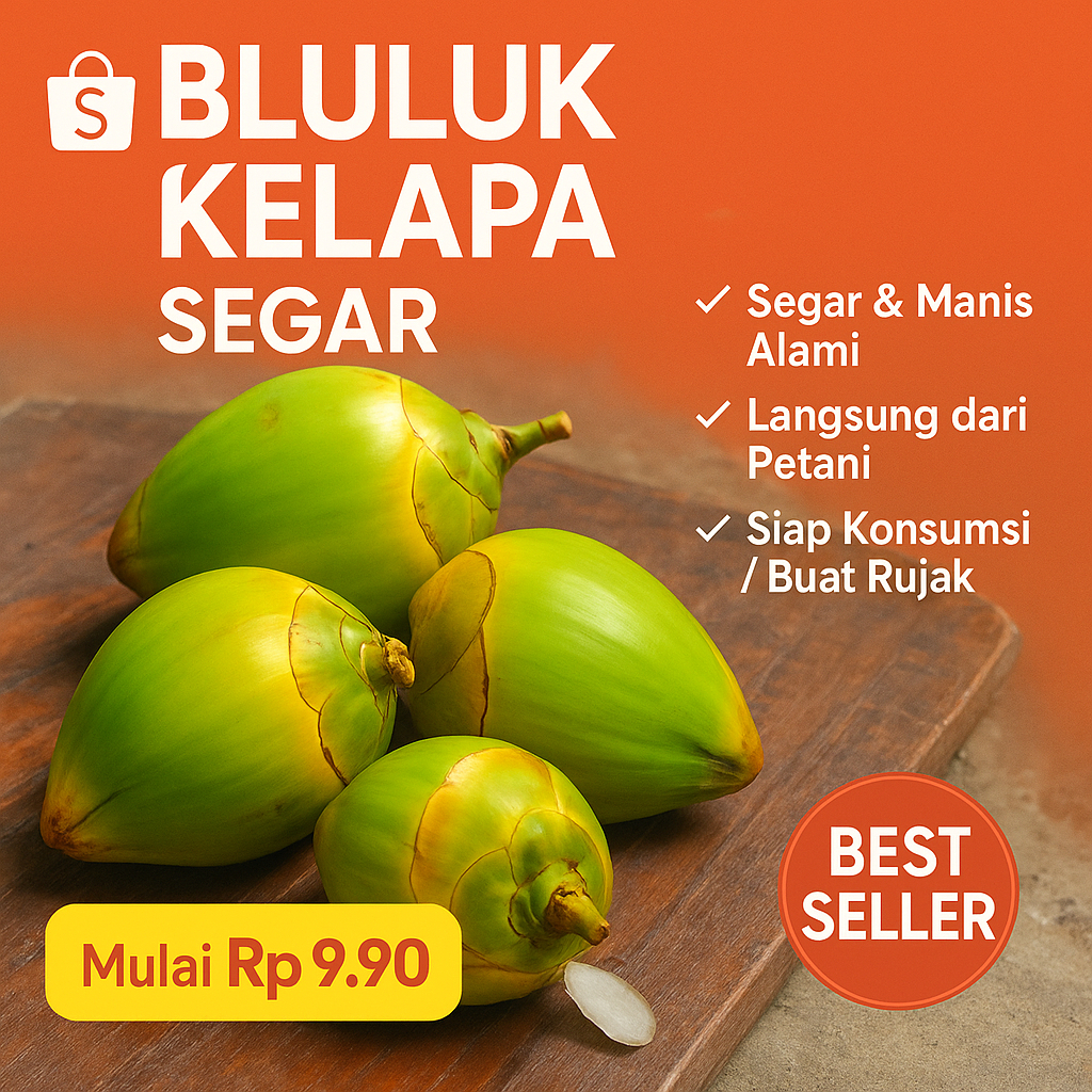 

10 Pcs Bluluk Kelapa Muda Segar – Buah Alami Kaya Manfaat untuk Kesehatan