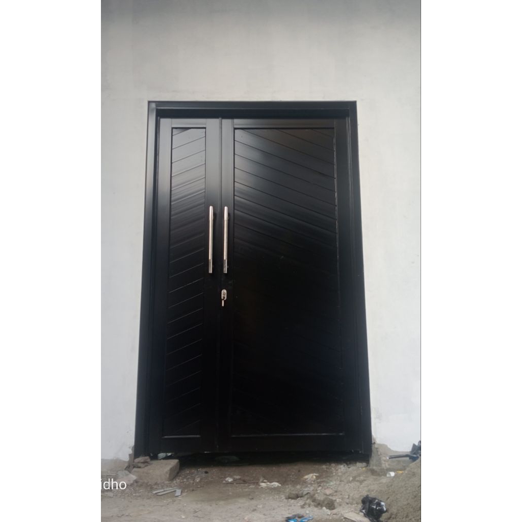 kusen alumunium 4inc/pintu kupu2 tarung komplit UK:L120xT220 bisa custum ukuran free packing kayu
