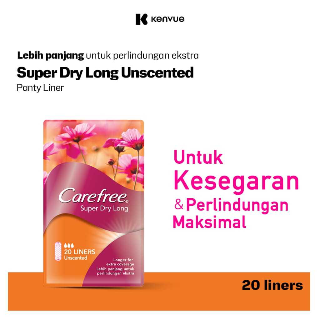 CAREFREE SUPER DRY LONG UNSCENTED 20 S