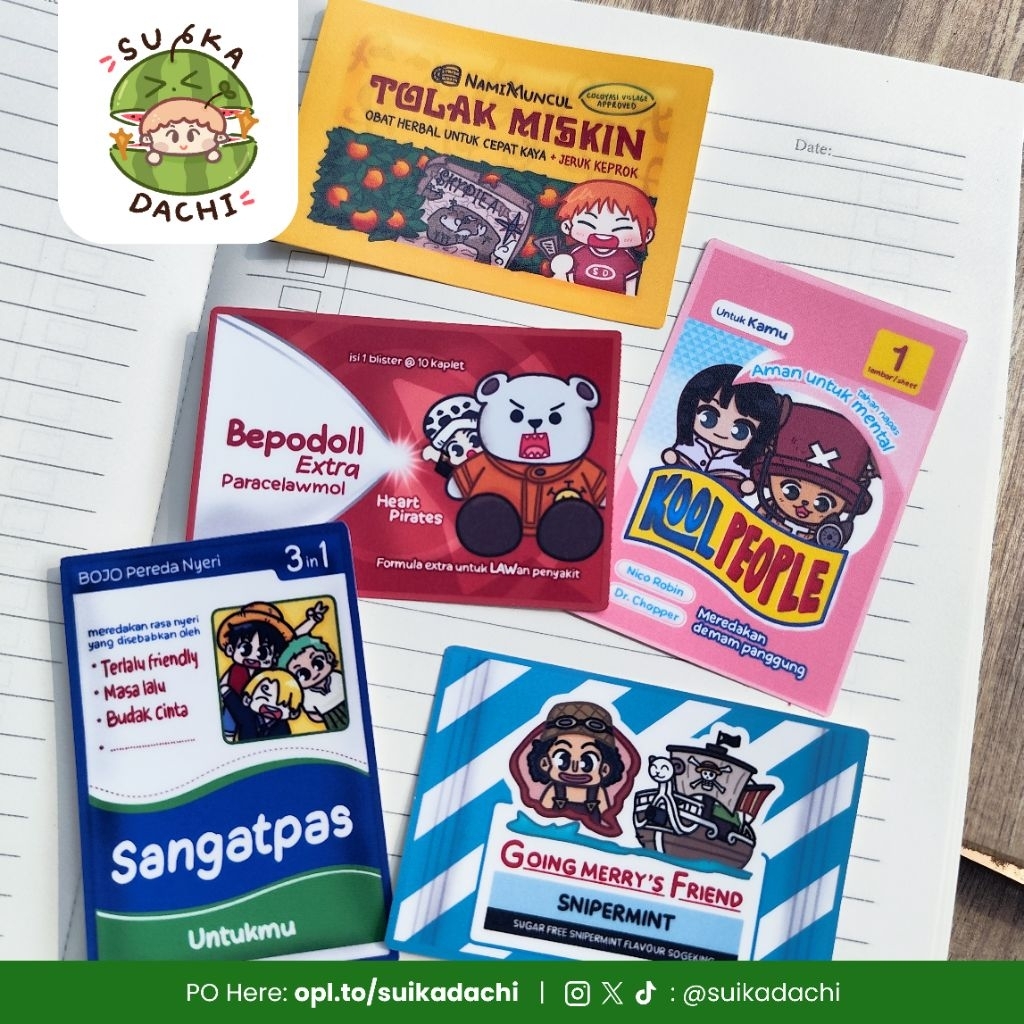

sticker jompo staterpack one piece by suikadachi
