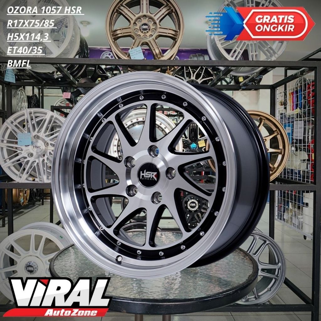 Velg Mobil CELONG Ring 17 Lobang 5 Pcd 114,3 HSR OZORA 1057 R17 - INNOVA,HRV,TERIOS,JUKE,XOVER