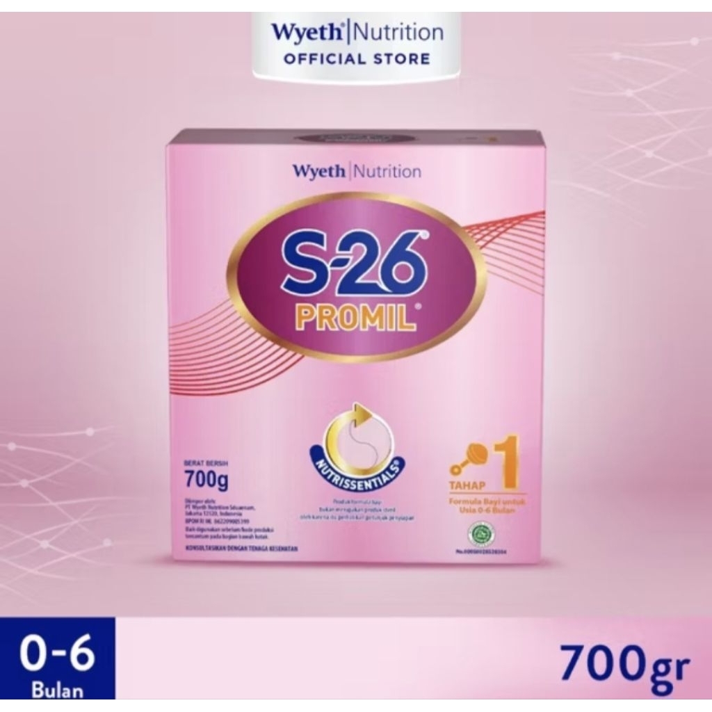 S-26 PROMIL TAHAP 1/2 SUSU FORMULA USIA (0-6 BULAN)/(6-12 BULAN), KOTAK 700GR