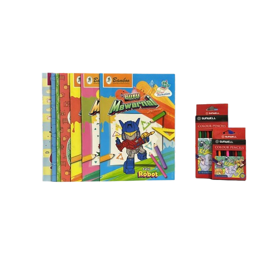 

PAKET ANAK MENGGAMBAR (1 BUKU MEWARNAI + 1 PENSIL WARNA) MELATIH MOTORIK DAN IMAJINASI ANAK