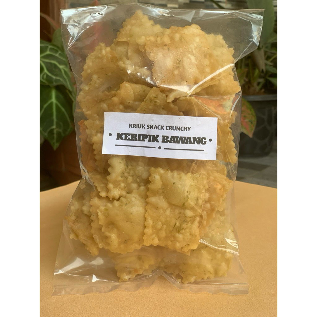 

keripik bawang rasa original renyah gurih