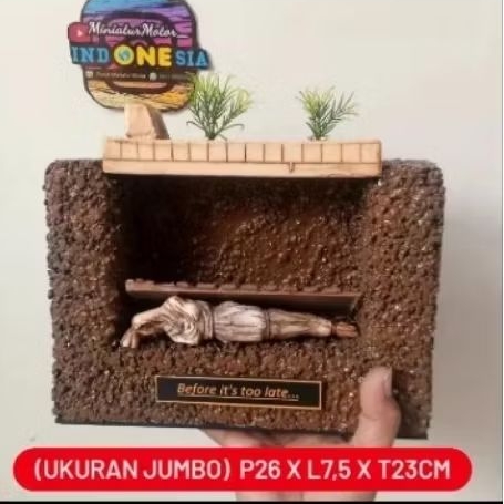 Diecast MINIATUR MAKAM / KUBURAN sebagai pengingat diri. Handmade