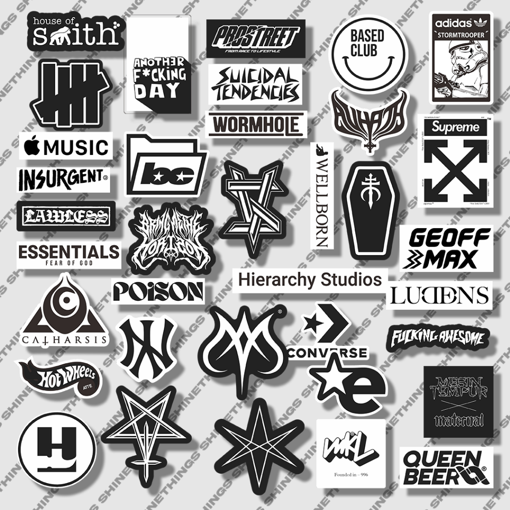 

36PCS STIKER PACK HELM BRAND BAND MUSIK METAL || STICKER AESTHETIC HELM LAPTOP TUMBLER BAND36