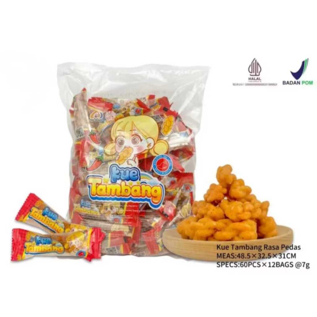

Tiga domba Kue Tambang Pilihan Rasa Pedas & Manis