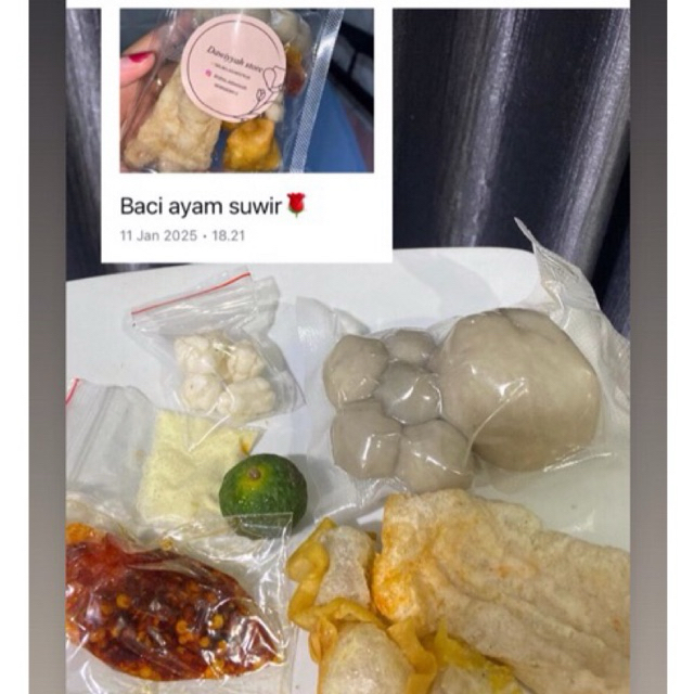 

Frozeen food BACI AYAM SUWIR Dawiyyah Store kemasan bervacum