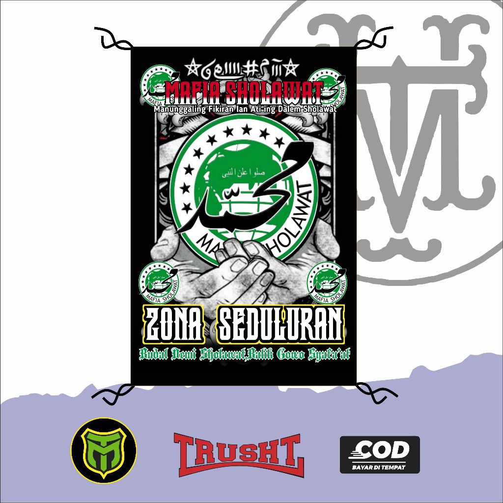 200x150cm GIANT FLAG MAFIA SHOLAWAT | ZONA SEDULURAN