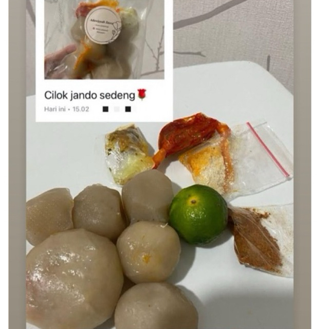 

frozeen food CILOK ISI JANDO SEDANG dari Dawiyyah Store kemasan bervacum