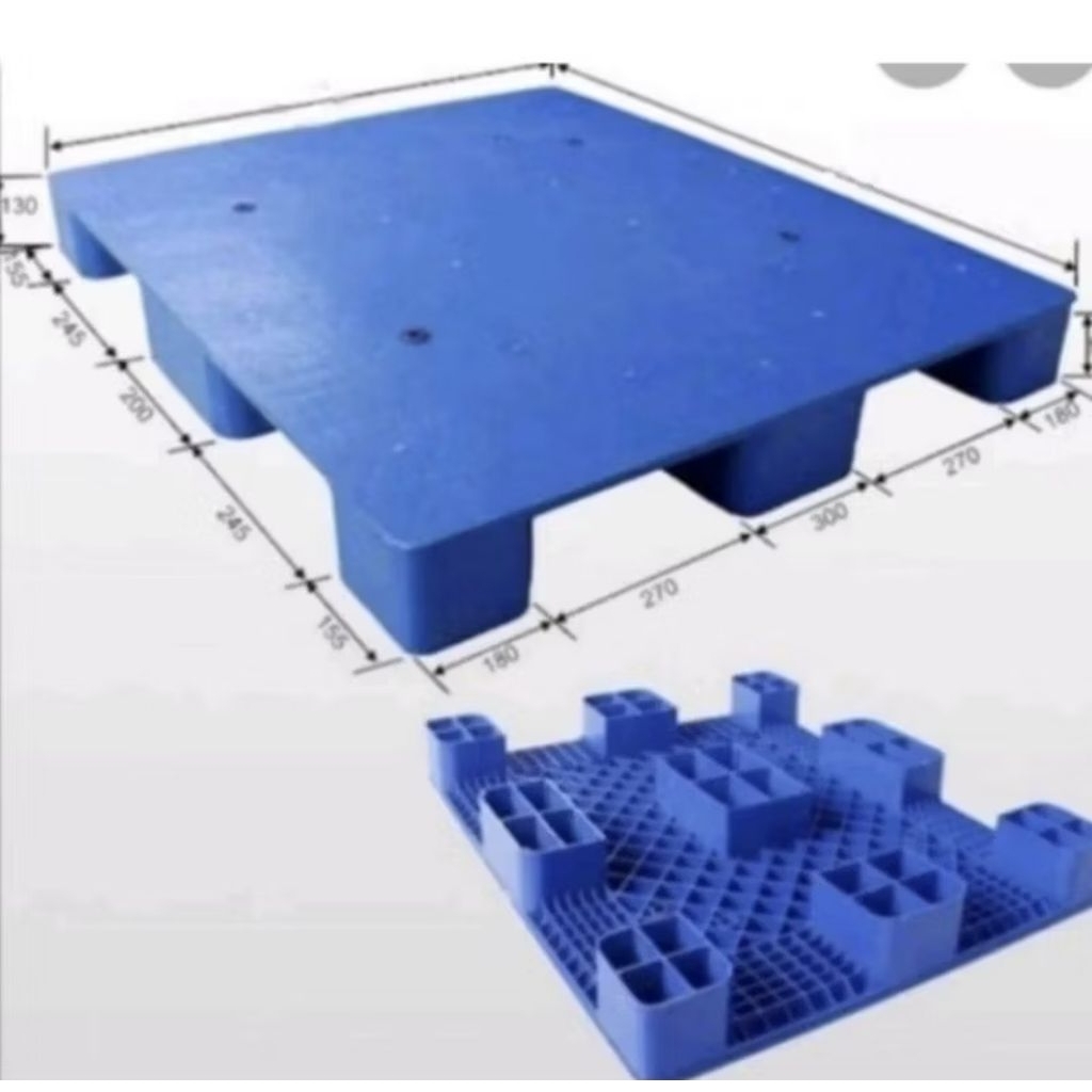 

Palet plastik tipe rata flet serba guna uk 110×110×14.cm