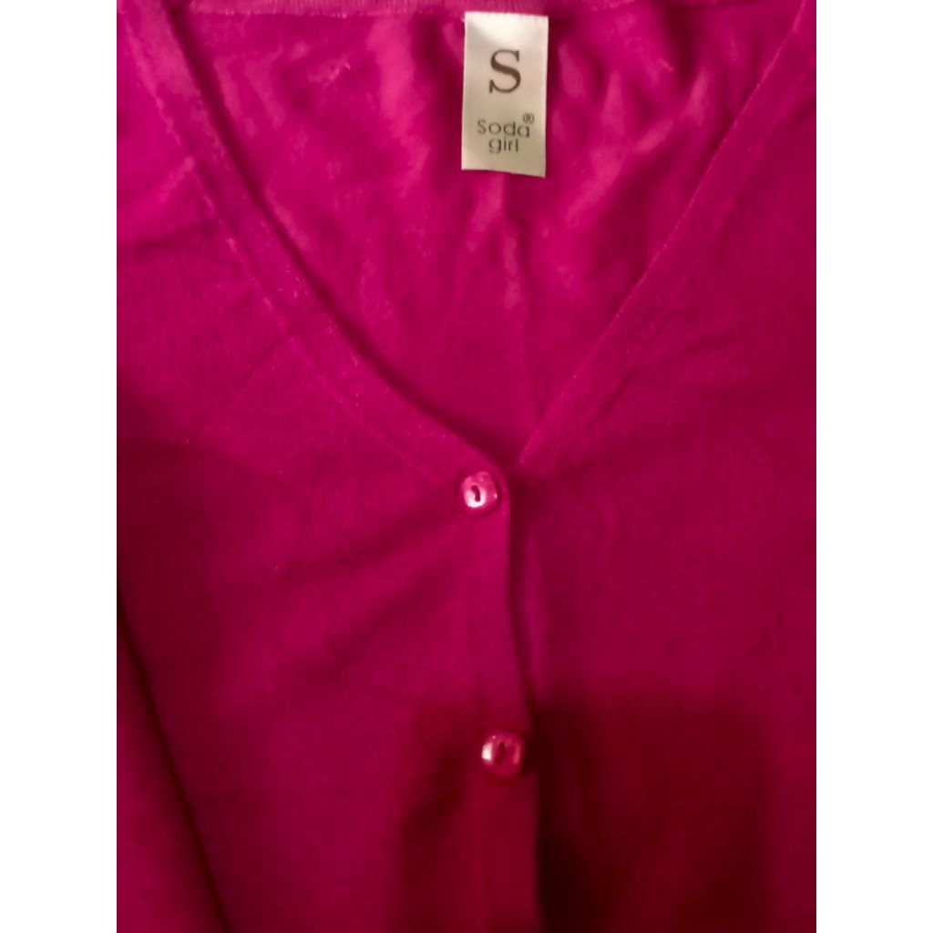 cardigan soda girl maroon