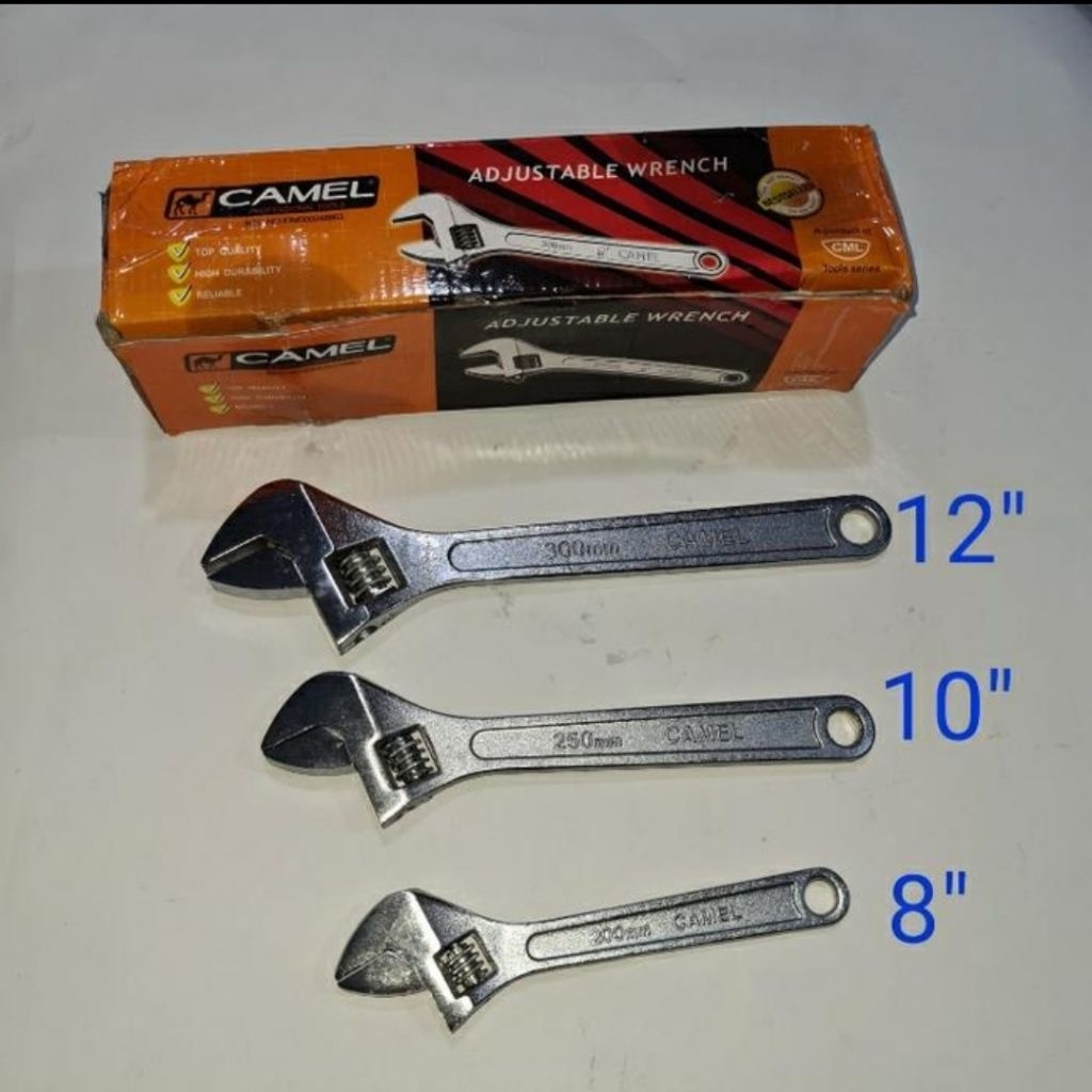 kunci inggris 8" - 10" - 12" chrome Camel / adjustable wrench Camel