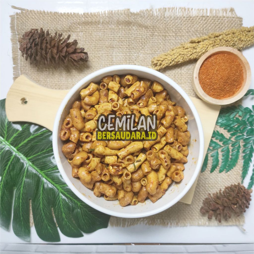 

Makaroni Bantat pedas daun jeruk bumbu melimpah | Cemilan Bersaudara