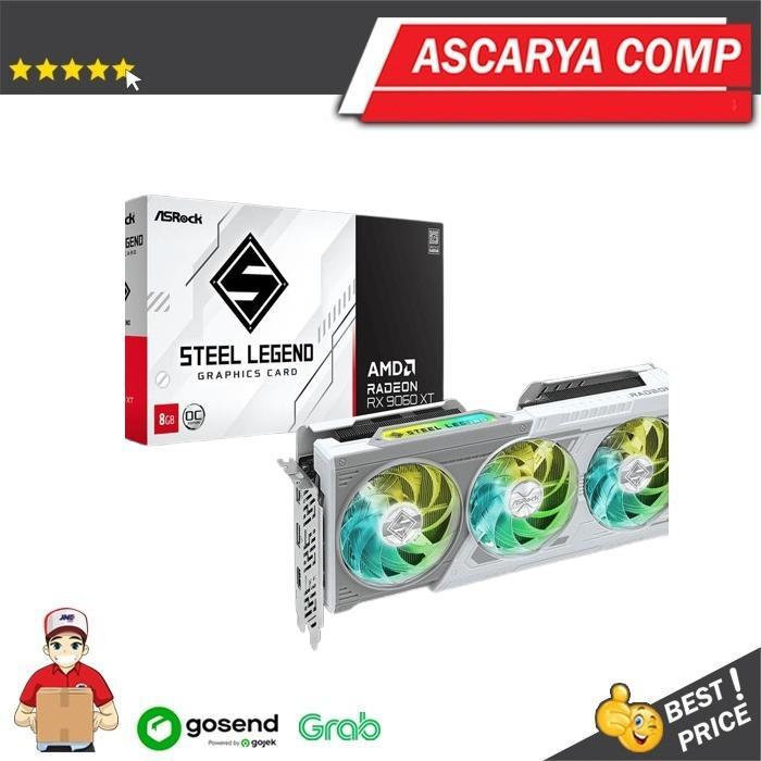 ASRock RX 9060 XT STEEL LEGEND 8GB OC GDDR6 - RX9060XT - RX 9060XT