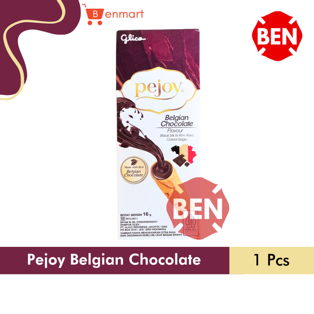 

Glico Pejoy BELGIAN CHOCOLATE 16g 16gr Biskuit Stik Cokelat Coklat Kecil MINI
