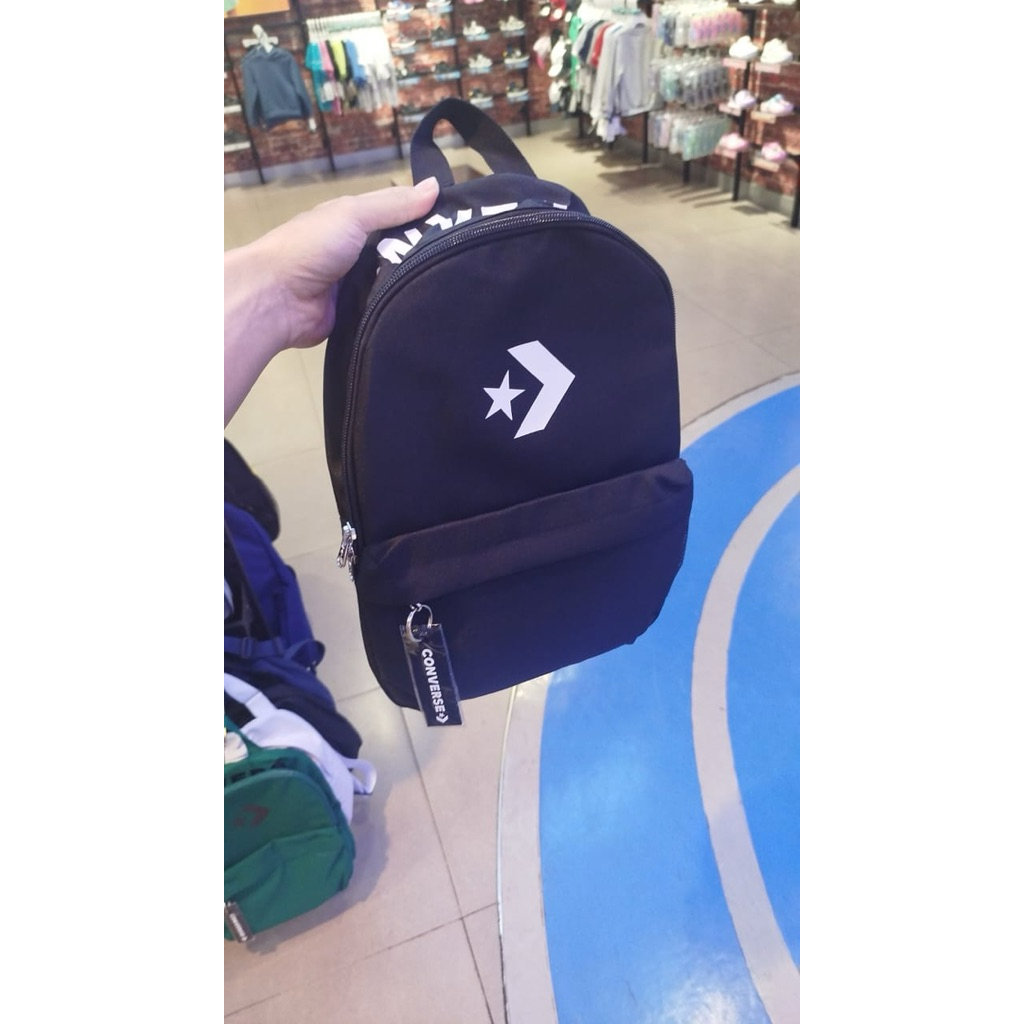 Tas Converse Go Lo Backpack Mini - Hitam/Hijau