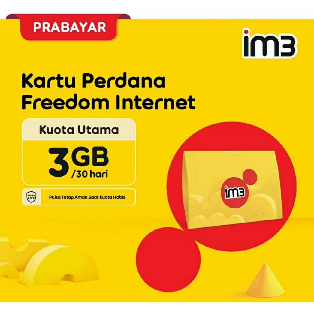 SP Kartu Perdana Indosat Im3 3GB Segel paket data kuota