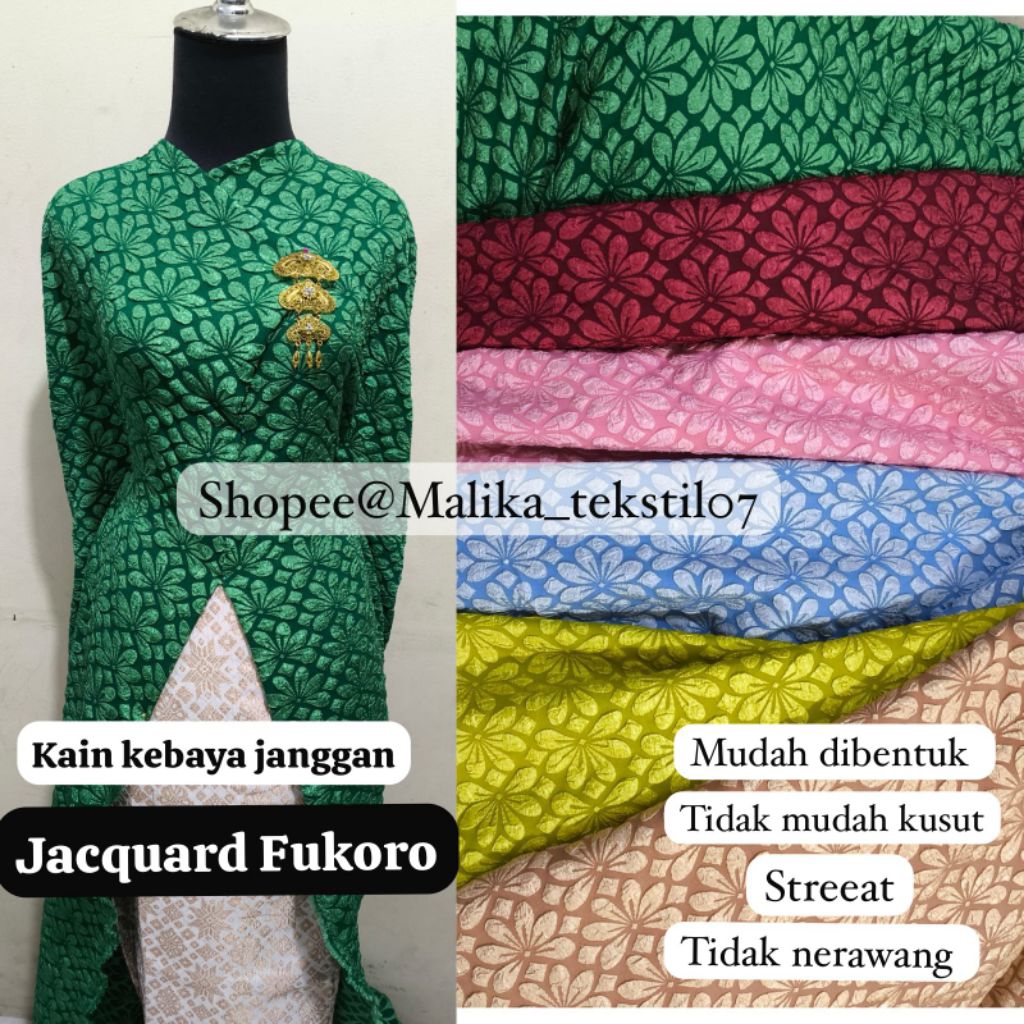 kain Jacquard premium kebaya janggan embos jawa viral jaguard