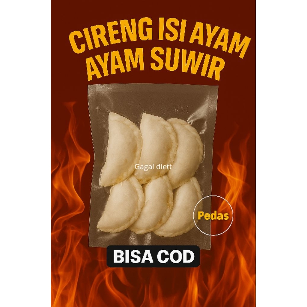 

CIRENG ISI AYAM SUWIR PEDAS ISI 6PCS