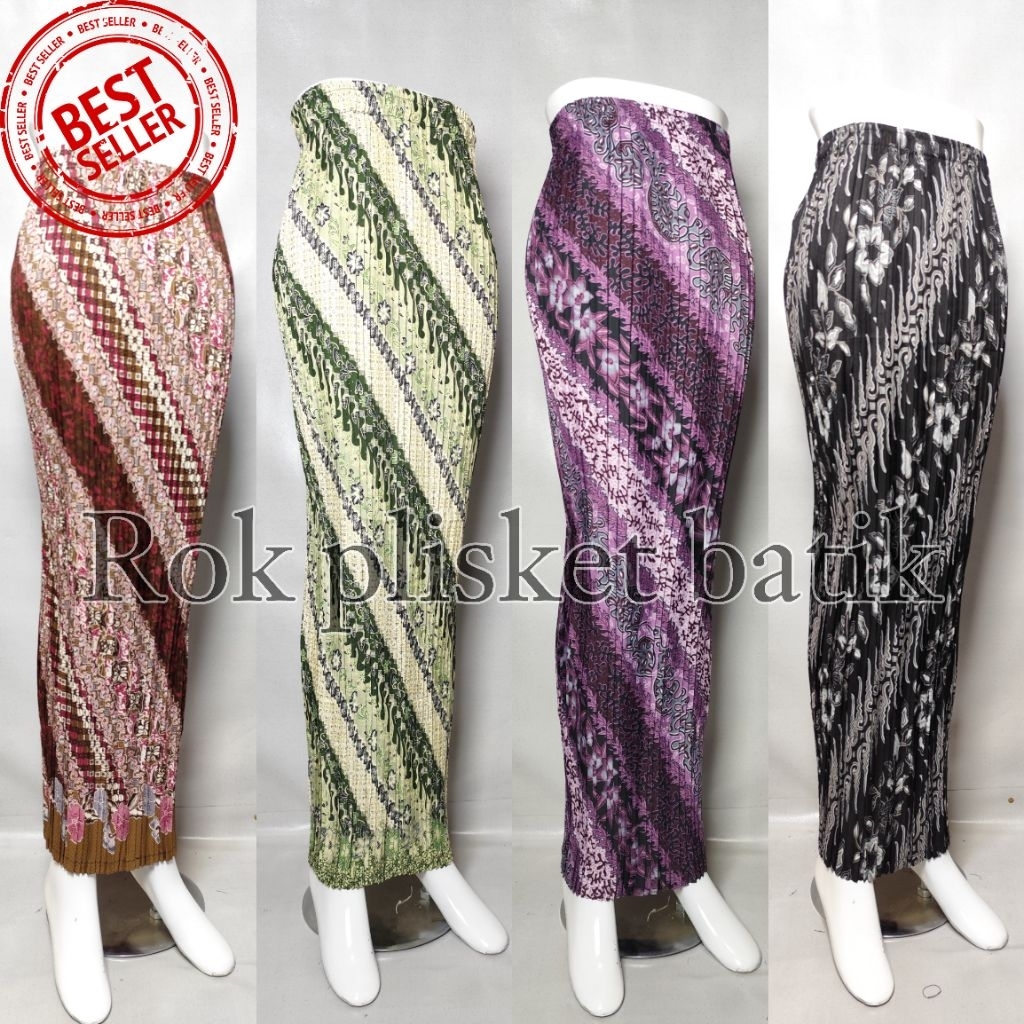 rok plisket / rok plisket batik / bawahan kebaya / rok bawahan kebaya / plisket batik / rok batik / 