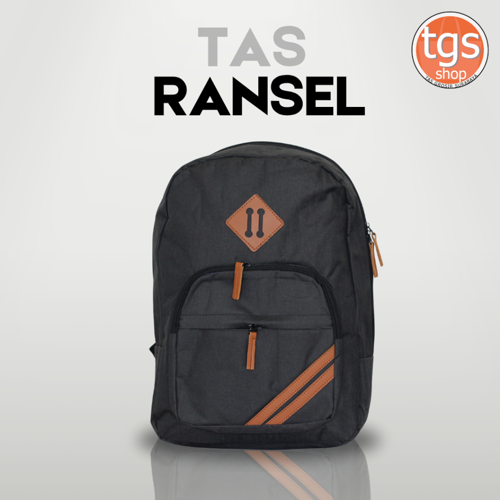 [TGS] Tas Ransel Denim Polos Unisex Backpack Pria Wanita Sekolah Kuliah Muat Laptop 14 Inch