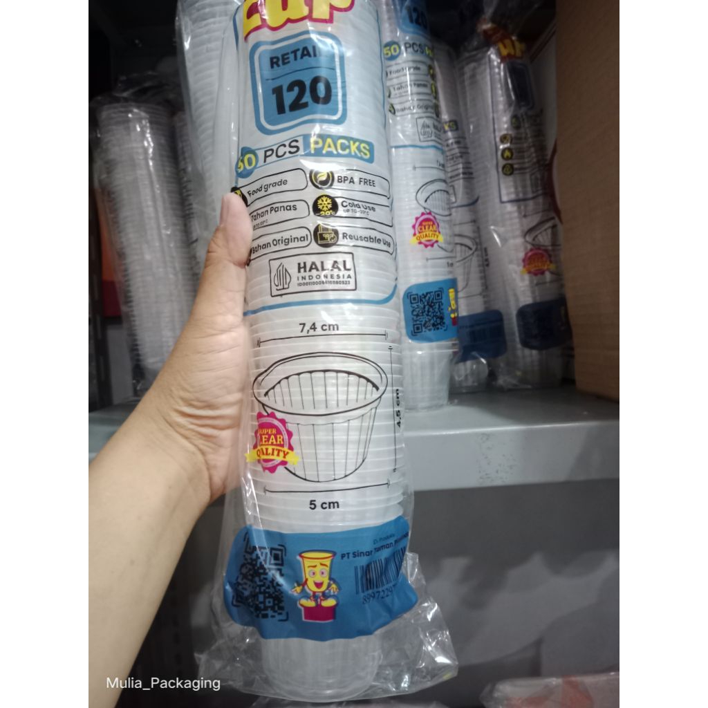 Cup agar2 120 ml merk HOK Cup
