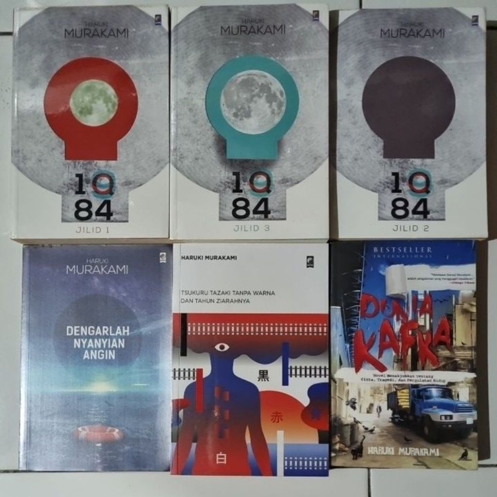Novel Haruki Murakami Preloved Original (terjemahan) | Trilogi IQ84 | Dunia Kafka | Tsukuru Tazaki T