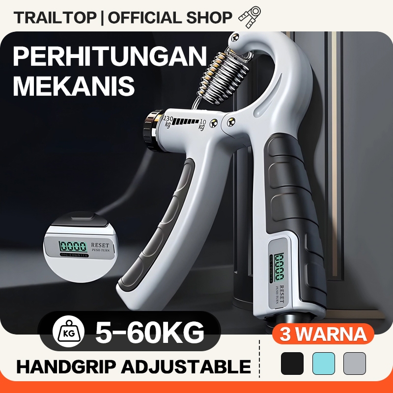 TrailTop Handgrip 5-60Kg Adjustable Alat Olahraga Tangan Handgrip Otot Lengan Tangan Portable