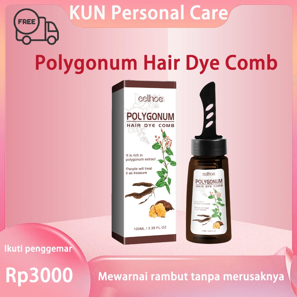 EELHOE Polygonum Hair Dye Comb 100ml sisir rambut aesthetic