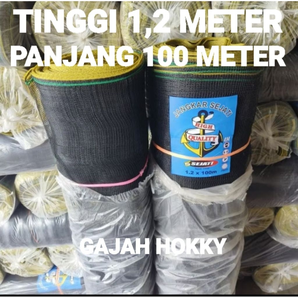 Jaring Waring Hitam 1,2 x 5 Meter Pagar Tanaman Jaring Kandang Ayam