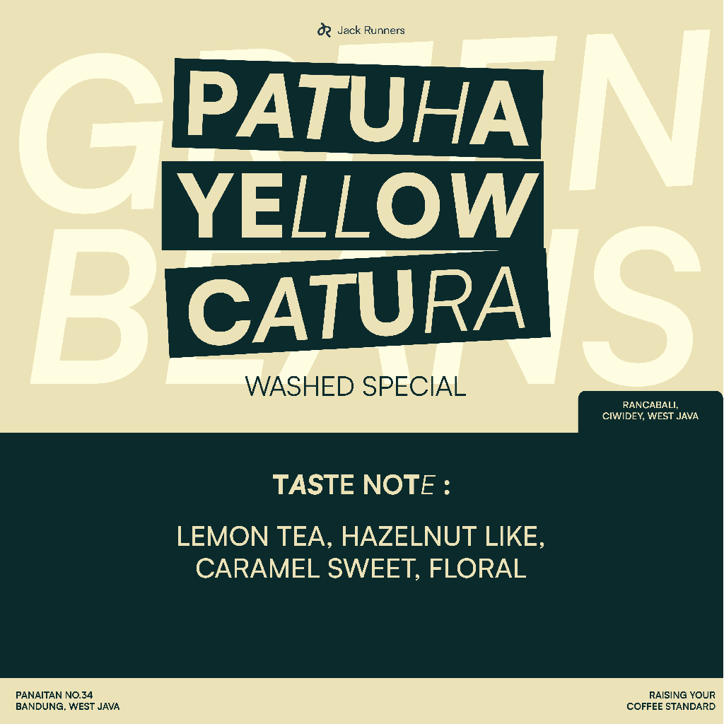 

JACK RUNNERS ROASTERY - PATUHA YELLOW CATURA (AUTUMN FALL) - GREEN COFFEE BEANS