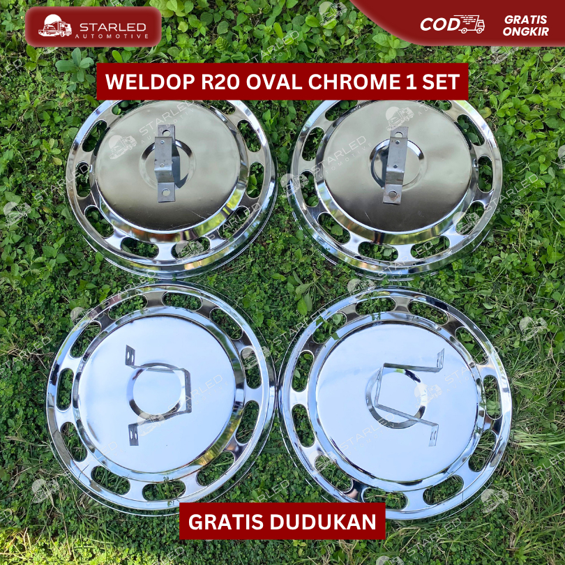 Weldop Adiputro Ring 20 Chrome Bolong DENGAN PANGKON