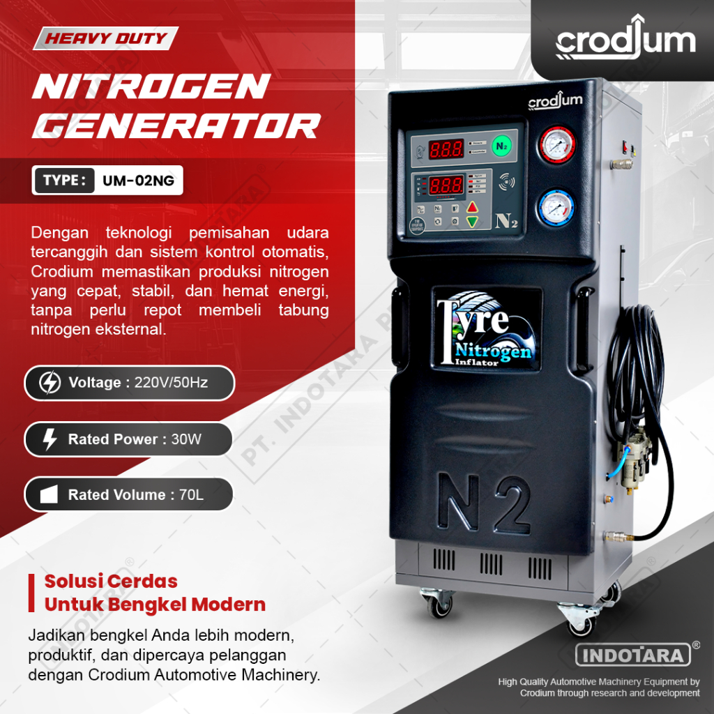 Mesin Generator Nitrogen Isi Angin Ban Mobil & Motor CRODIUM UM-02NG