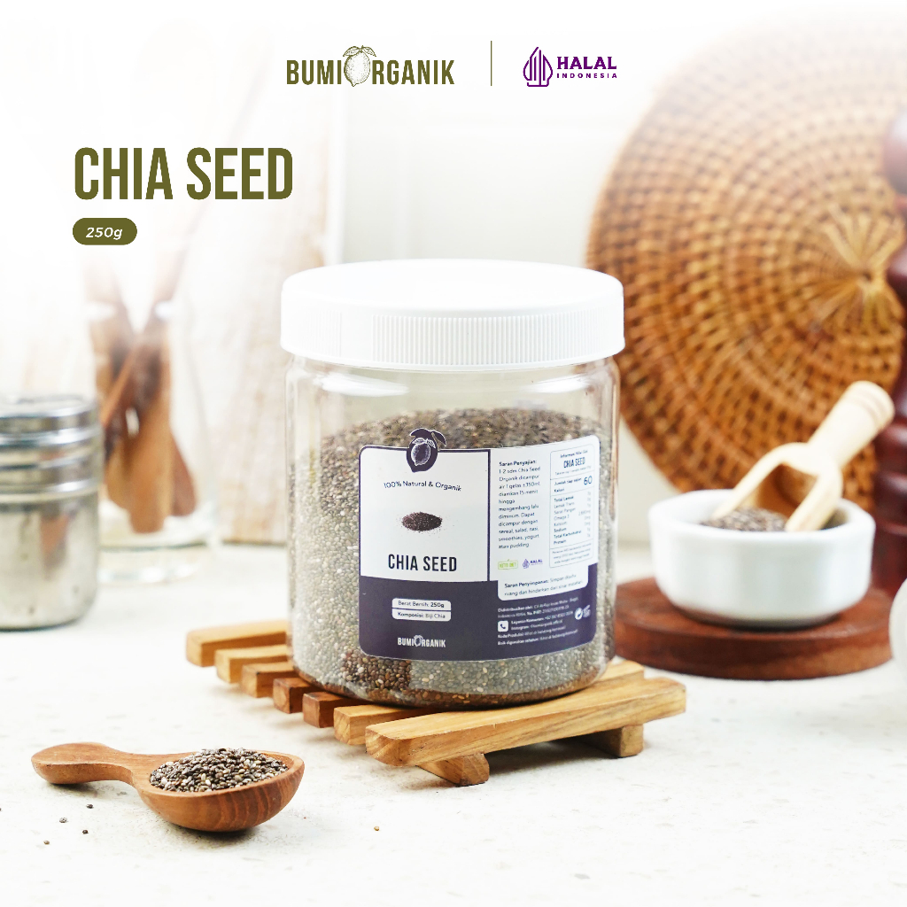 

CHIA SEEDS 250G BUMI ORGANIK / CHIA SEEDS ORGANIC / CHIA SEEDS UNTUK DIET / CHIASEEDS BOTOL / CHIA SEED FRESHLY / CHIA SEED PREMIUM / CHIASED ORGANIK / CHIA SEEDS ORGANIC / CIA SEED / CHIA SEED NUTRILOGY OFFICIAL BEORGANIK NUTRIFARM DARI BUMI