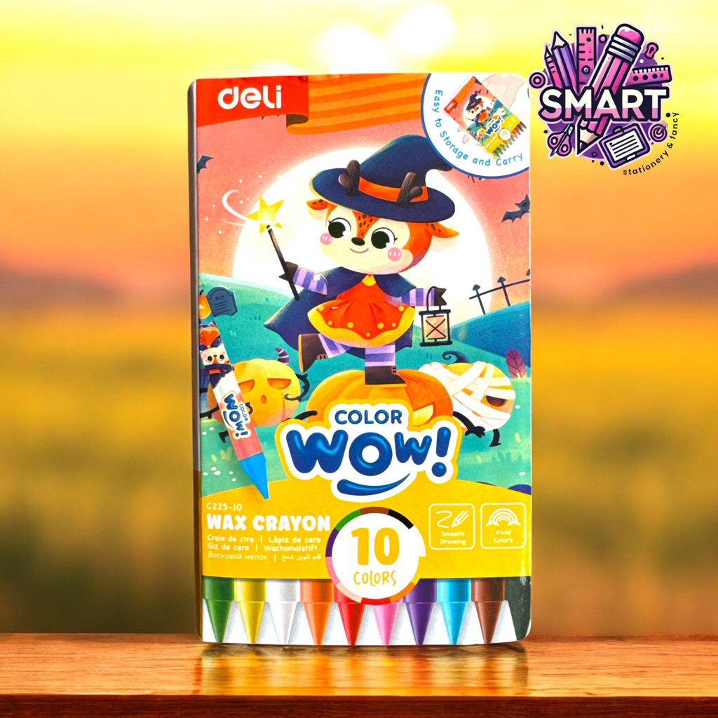 

DELI WAX CRAYON WOW COLOR ISI 10 WARNA