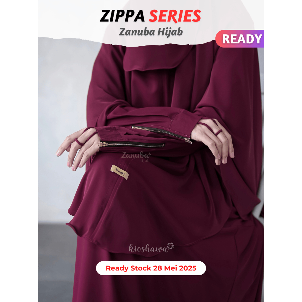ZIPPA SERIES Zanuba Hijab Official Jilbabsyarie . Gamis Set Abaya Khimar Polos