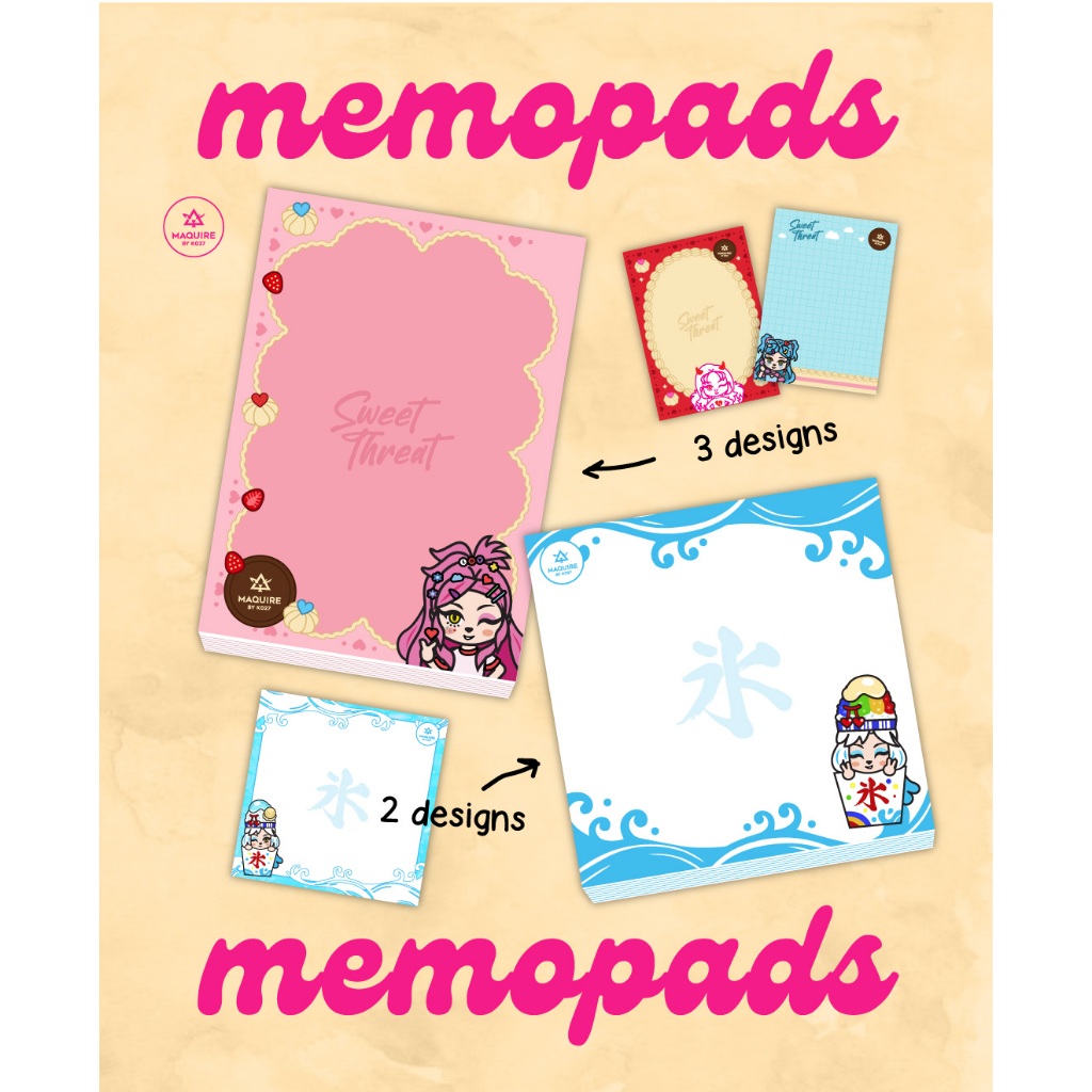 

Maquire Memopads - Greeting Memopad & Kakigori Memopad