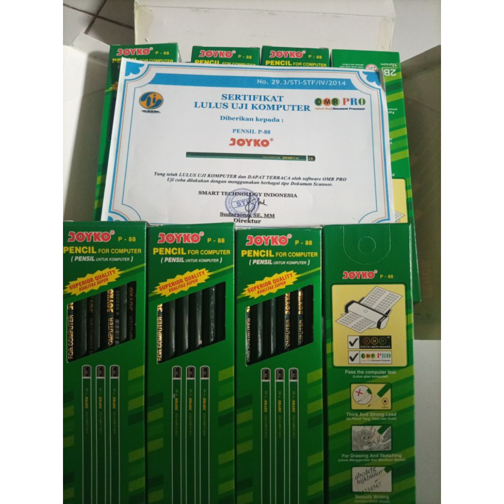 

Pensil 2B JOIKO,isi 12 pcs sudah bersertifikat lulus komputer