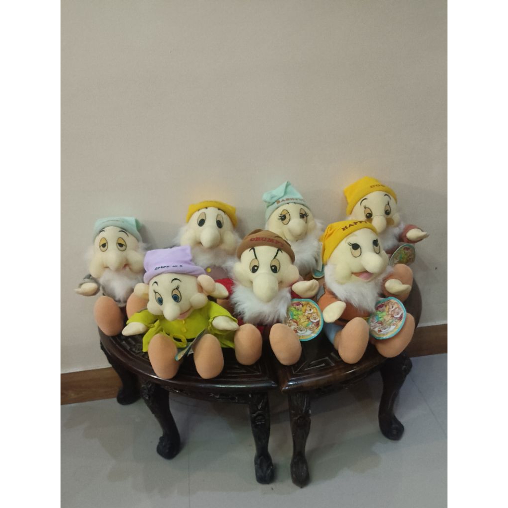Paket Boneka Lengkap 7 Kurcaci Ori Walt Disney's Snow White (Rare) Langka