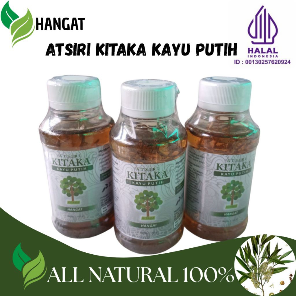 Kitaka Minyak Atsiri Kayu Putih 100% Murni - Minyak Urut Mengobati Pegal Linu|Encok|Sakit Kepala|Mas