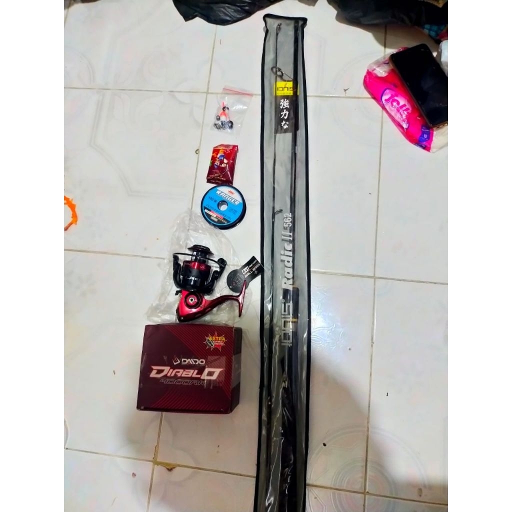 pancing set untuk kolam galatama reel daido 4000