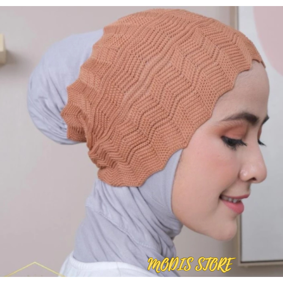 CIPUT RAJUT BANDANA NANAS ZIGZAG POLOS 1 WARNA / CIPUT RAJUT NANAS
