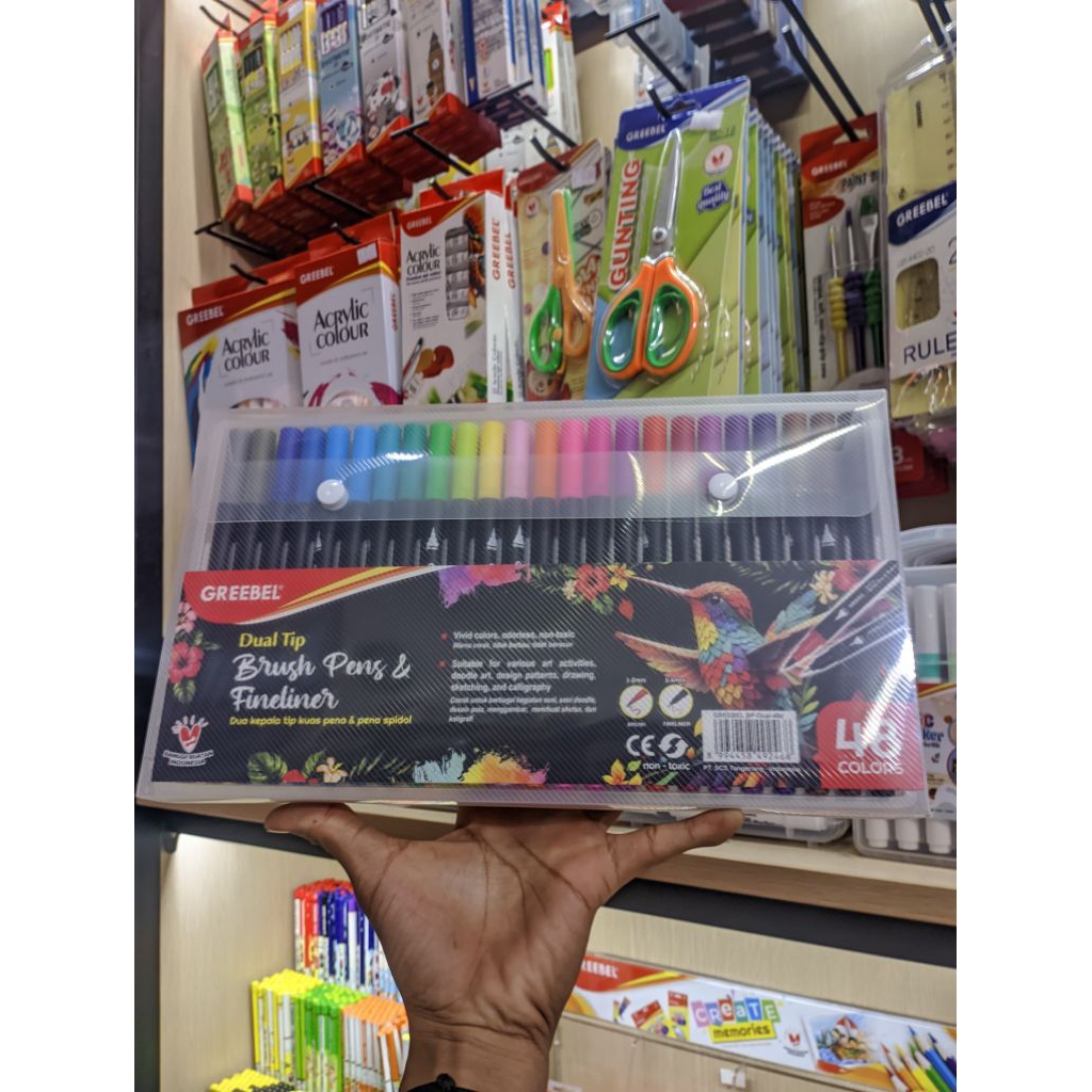 

Spidol Warna Dual Tip Brush Pens & Fineliner | Dua Kepala Tip Kuas Pena & Pena spidol