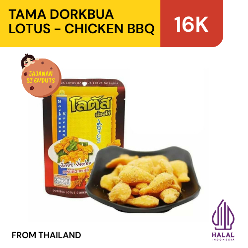 

Tama Dorkbua Lotus | Snack Import Halal Thailand | Snack Drum Stick Paha Ayam | Chicken BBQ