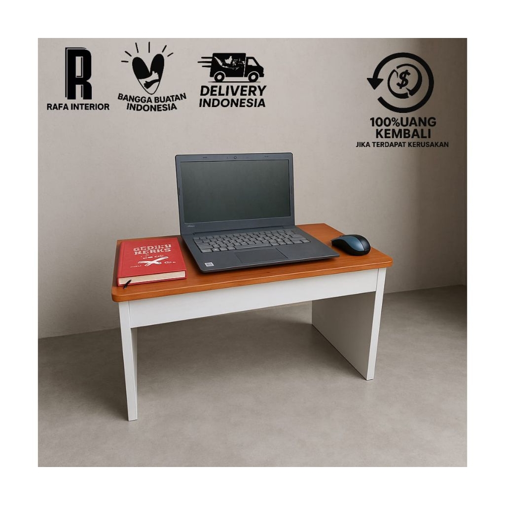 Meja Belajar Lesehan Olivia |  Meja Laptop Lesehan | Meja Lesehan Dengan Storage