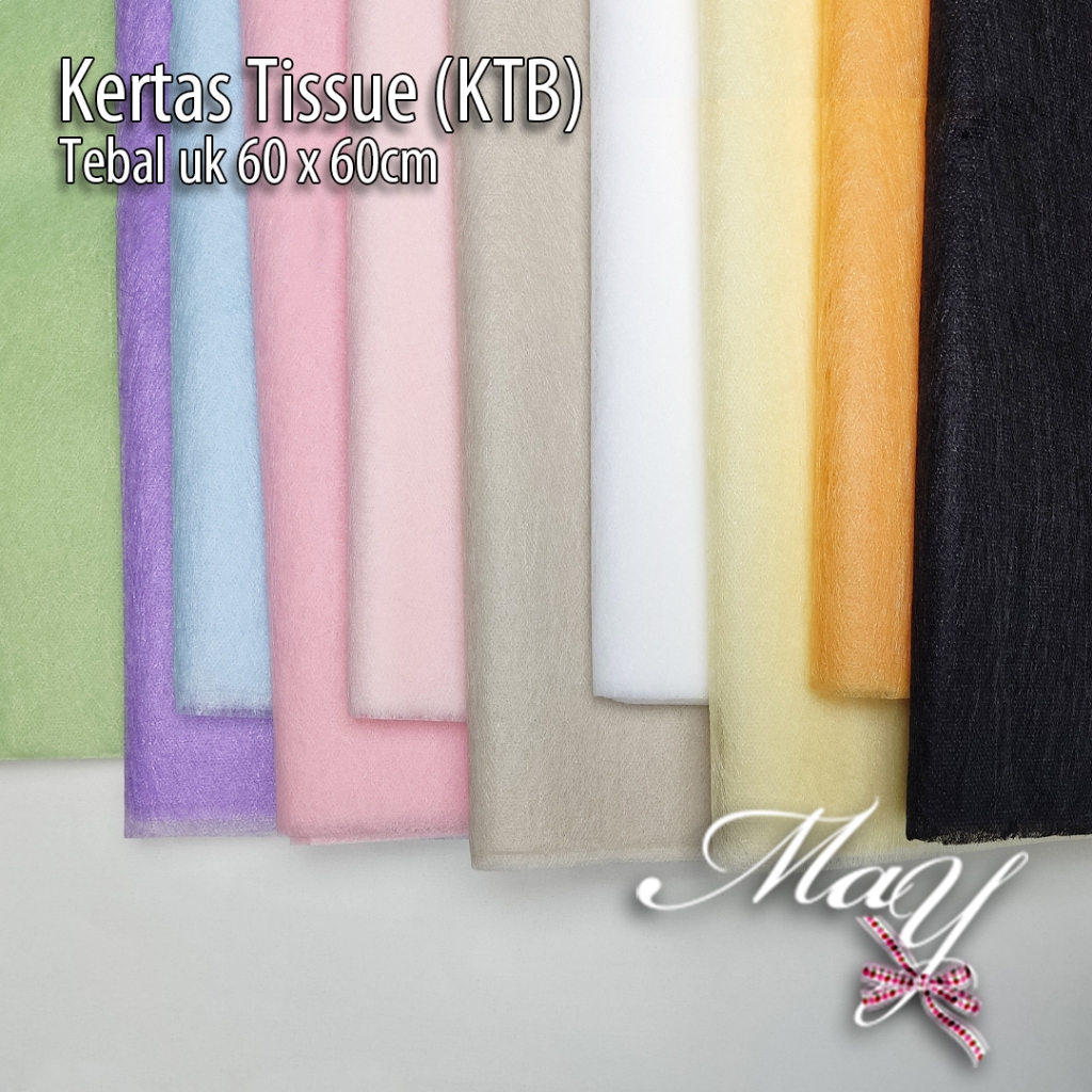 

15 lembar Kertas Tissu Uk 60x60 cm Flower Wrapping Cotton Paper Tebal Kaku (KTB)