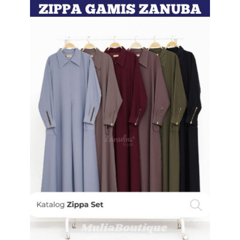 zippa zanuba hijab gamis zipper